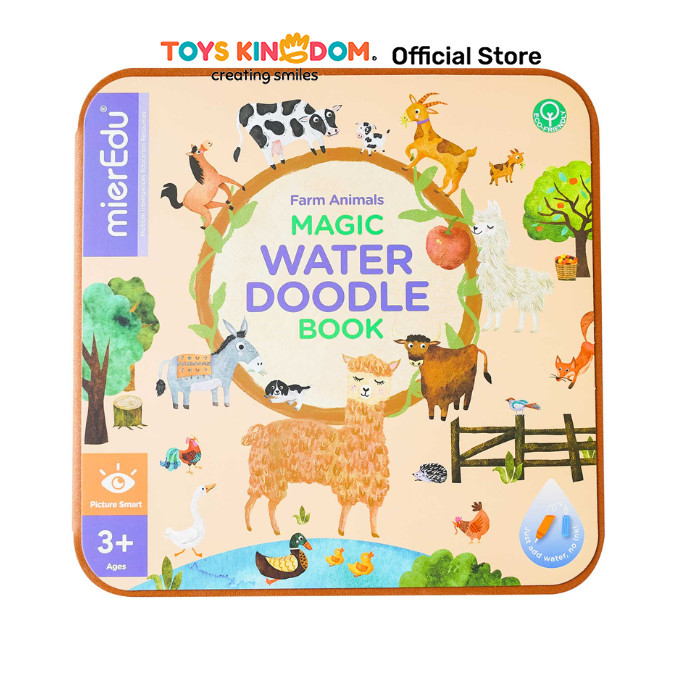 Toys Kingdom Mieredu Buku Magic Water Doodle Farm Animals Book Kids Buku Mewarnai Anak Menggambar Bu