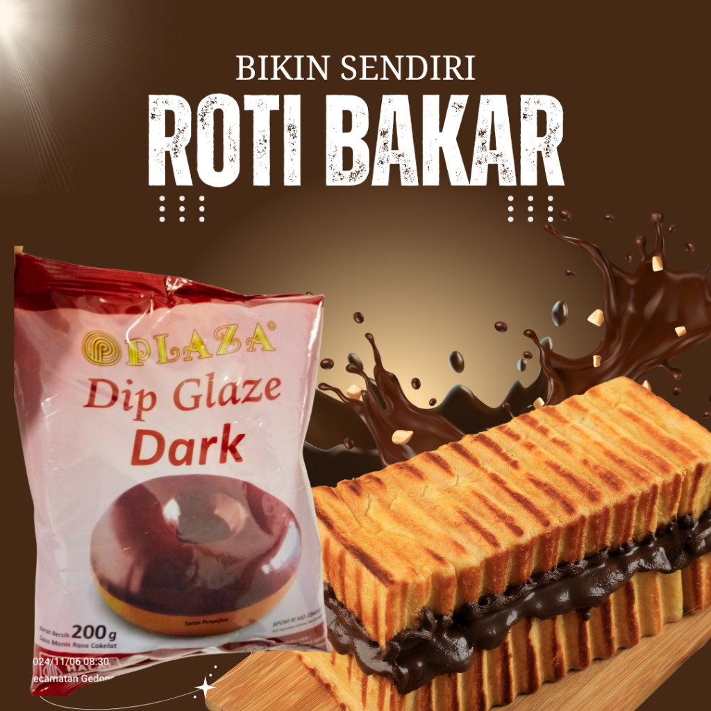 

Plaza Dip Glaze Eco 200gr Dark Coklat Olesan Donat dan Roti Bakar Murah