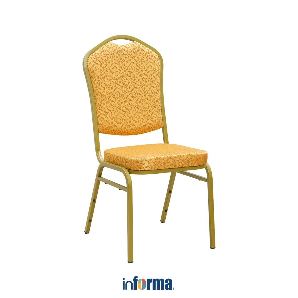 Informa Fonte Kursi Banquet Fabric - Gold Multipurpose Chair Kursi Cafe Restoran Serbaguna Balcony C