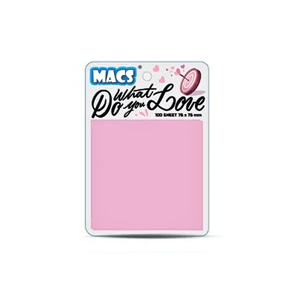 

MACS STICKY NOTE 76X76 MM 100LEMBAR - PINK