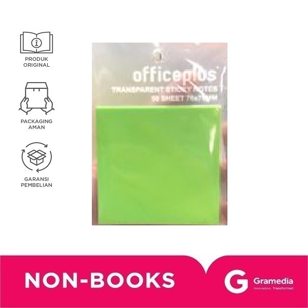 

Office-P Sticky Note Transparent 3X3` Green 50Sht