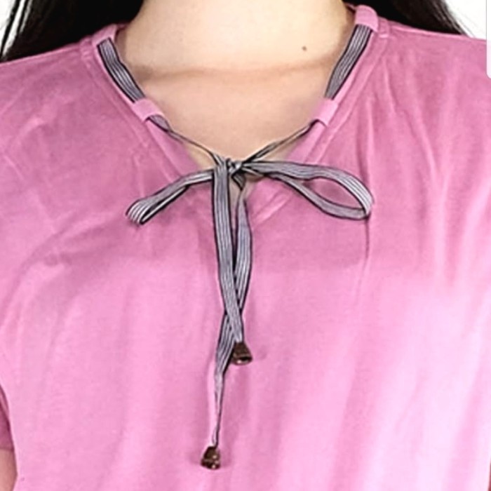 ✨READY✨ -Blus Hamil Menyusui Spandex Dusty Pink