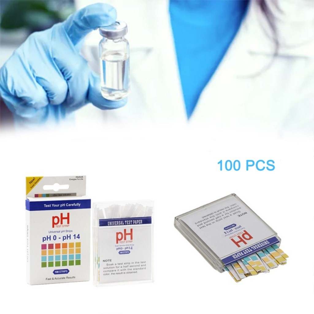 

100pcs Kertas Lakmus Ph Air/ Test Strips Paper Litmus Kertas Uji PH/Indikator PH Paper Universal Kertas Indikator PH 4.5-9.0/0-14