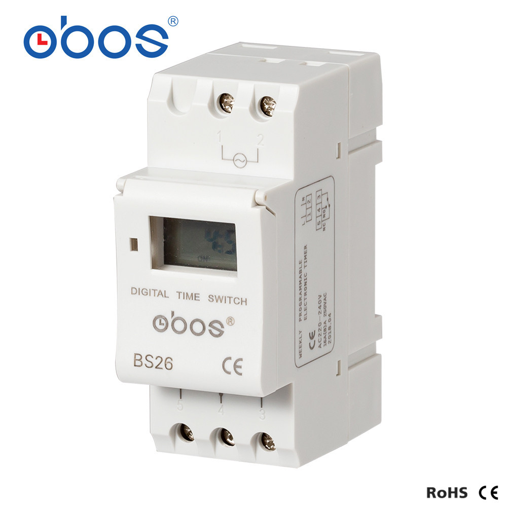 AHC15A (BS26)New Power outages memory 220V digital timer din timer digital with 16 times on/off per 