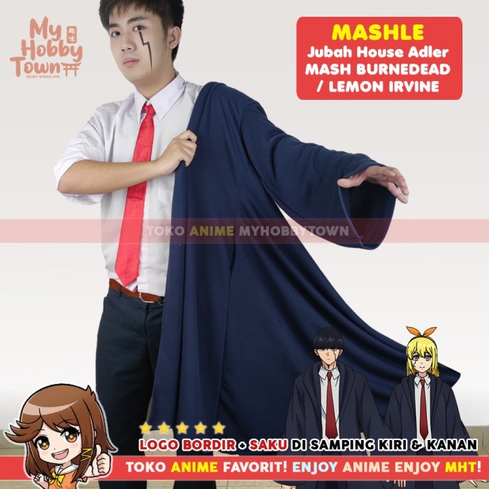 Jubah Cosplay Anime Mashle Jaket Hoodie House Adler Mash Lemon - Jubah Saja, XXL
