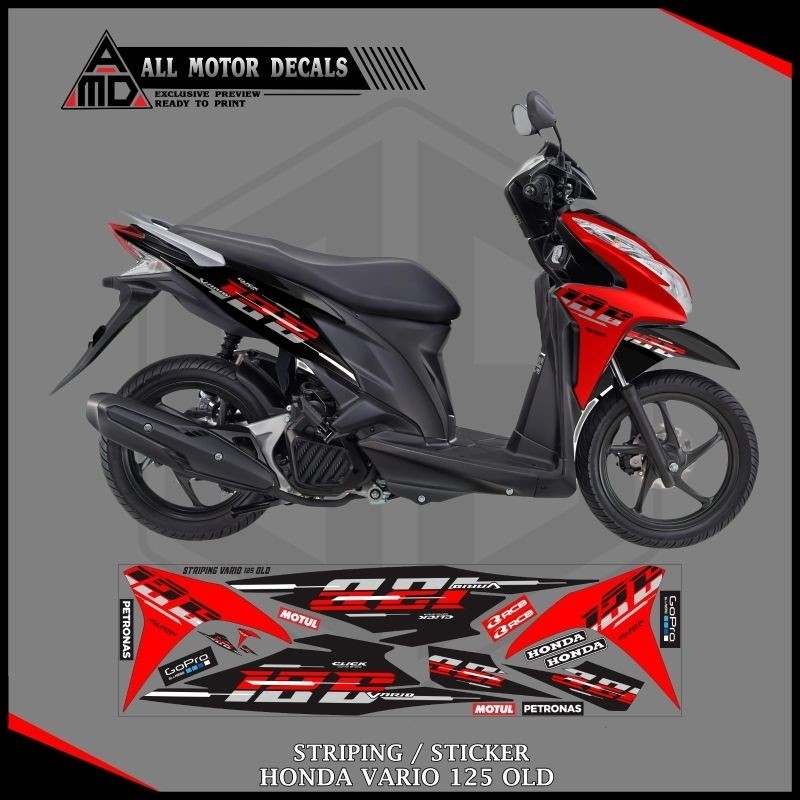 STICKER VARIO 125 OLD TAHUN 2012, 2013, 2014, 2015 / STRIPING HONDA VARIO TECHNO 125 OLD CUSTOM / DE