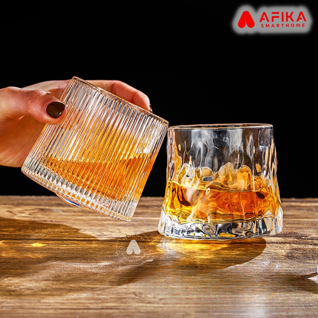 Gelas Minum Kristal Wine Kaca Spinning Wobble Cognac Wine Glass 150 ml