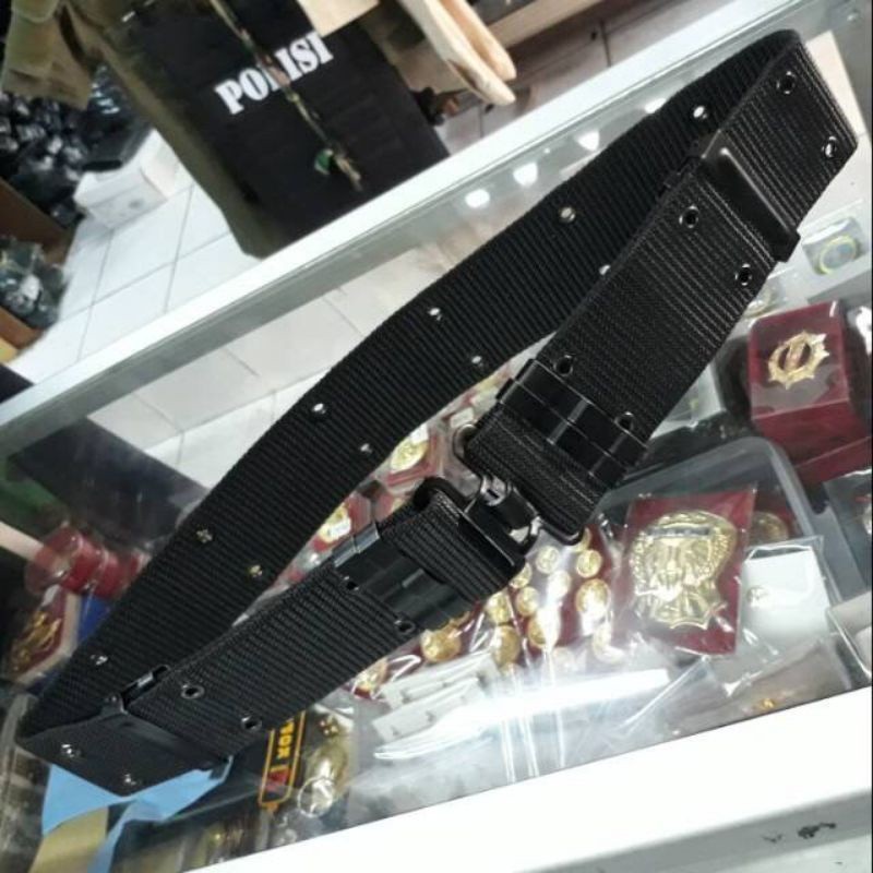 SABUK KOPEL LIM LIEM KOPEL RING STANDART TNI POLRI / KOPEL RING MODEL LAMA  HITAM