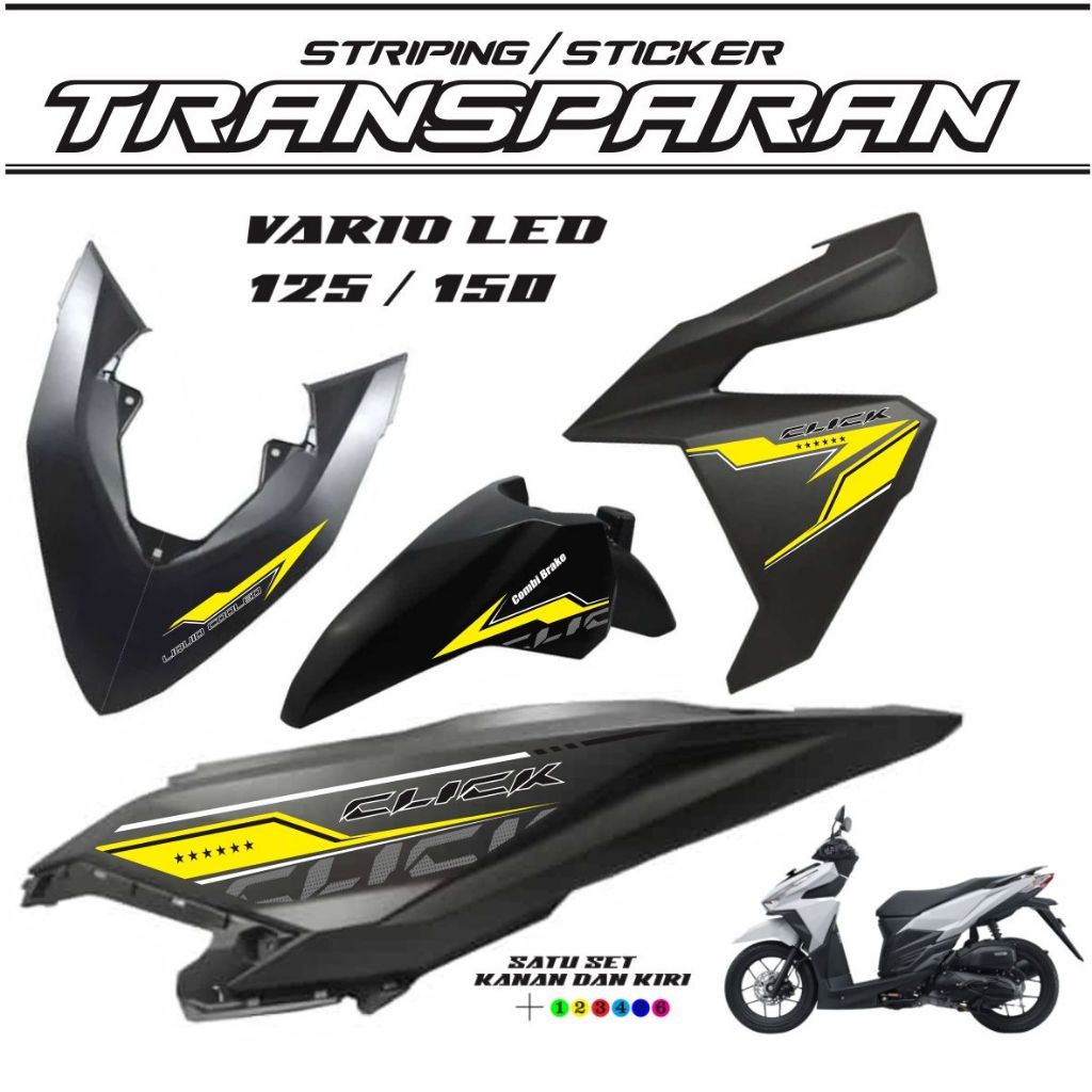 STRIPING VARIO 125 LED TRANASPARAN /STIKER VARIO LED 125 /STRIPING VARIO STRIPING TERLARIS
