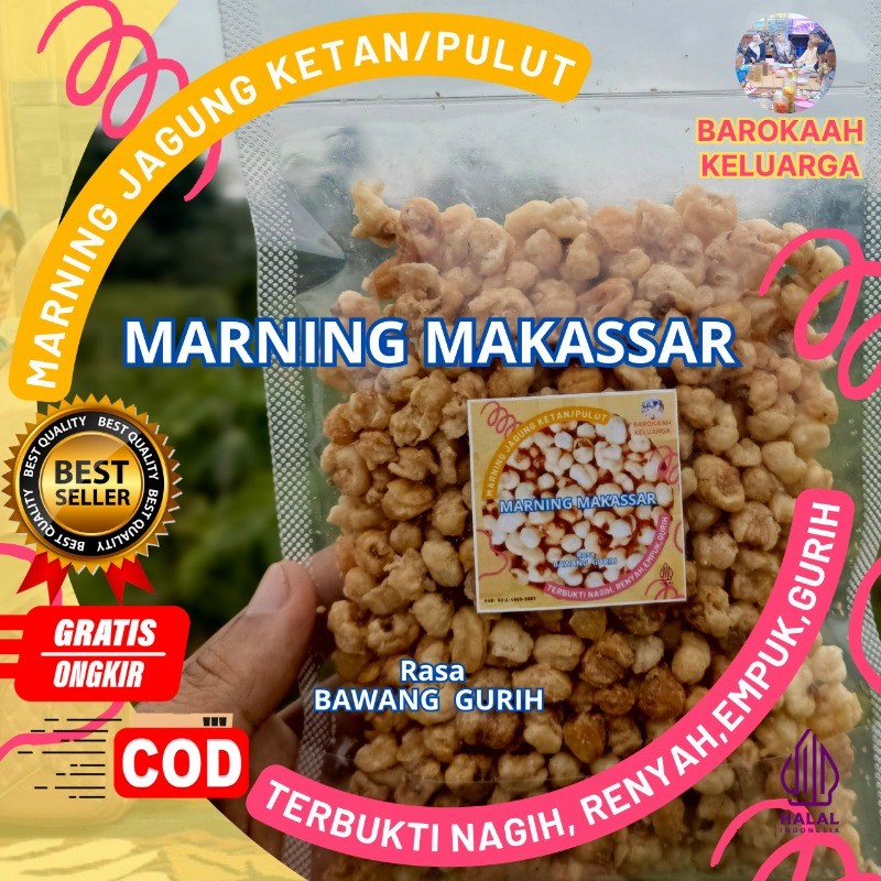 

MarnIng jagung ketan khas makassar Super duper Premium Cocok buat camilan di perjalanan dan pantas buat Hidangan Tamu khas makassar 100 gr original harga PALING SPESIAL dan aseli dari jagung ketan