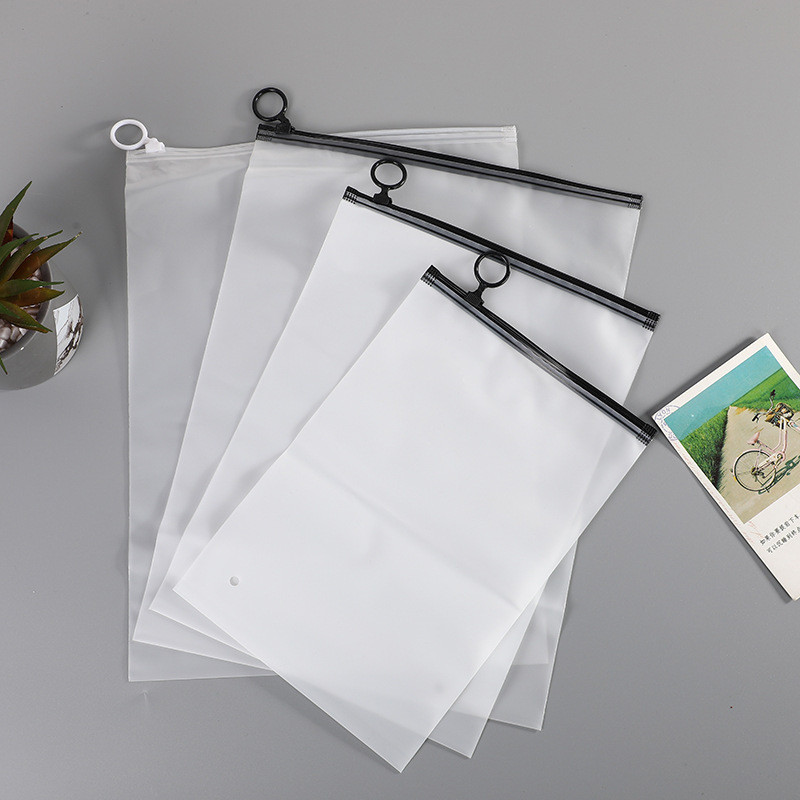 50x Custom print logo garment transparent Tshirt Apparel ziplock clear Bags Packaging Plastic black 