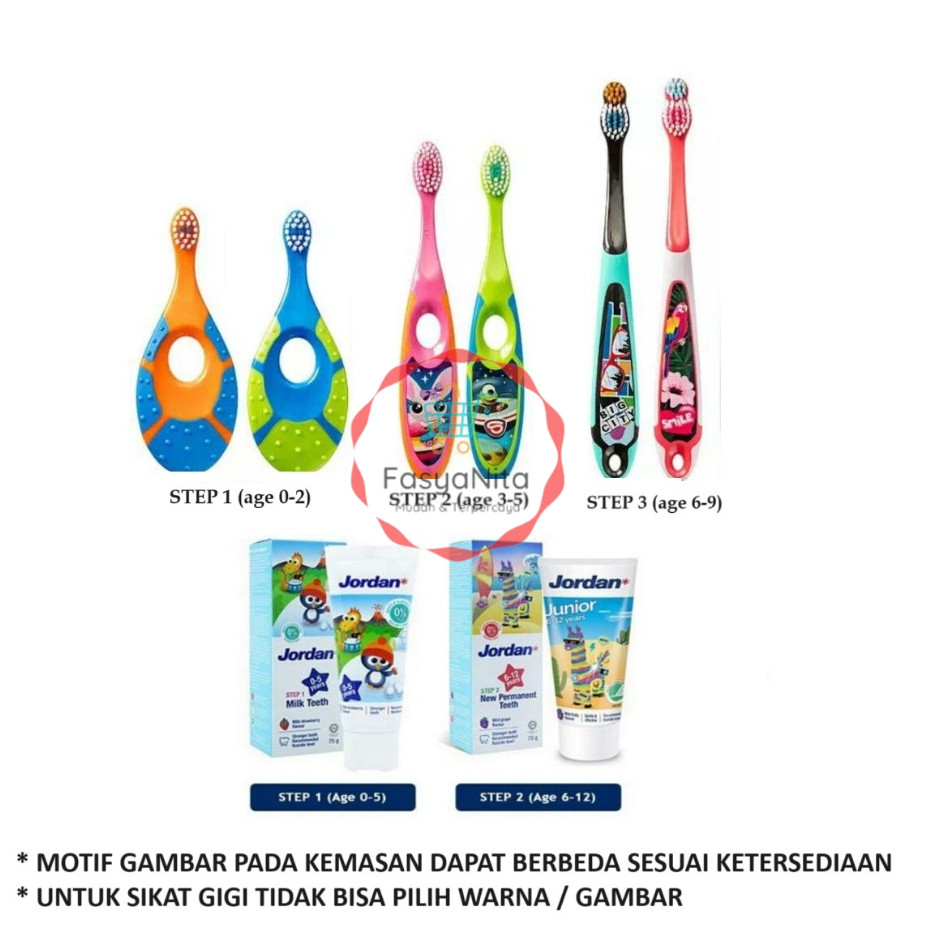JORDAN Baby Toothpaste | Toothbrush | Jordan Sikat Gigi | Pasta Gigi - Fasyanita Denpasar