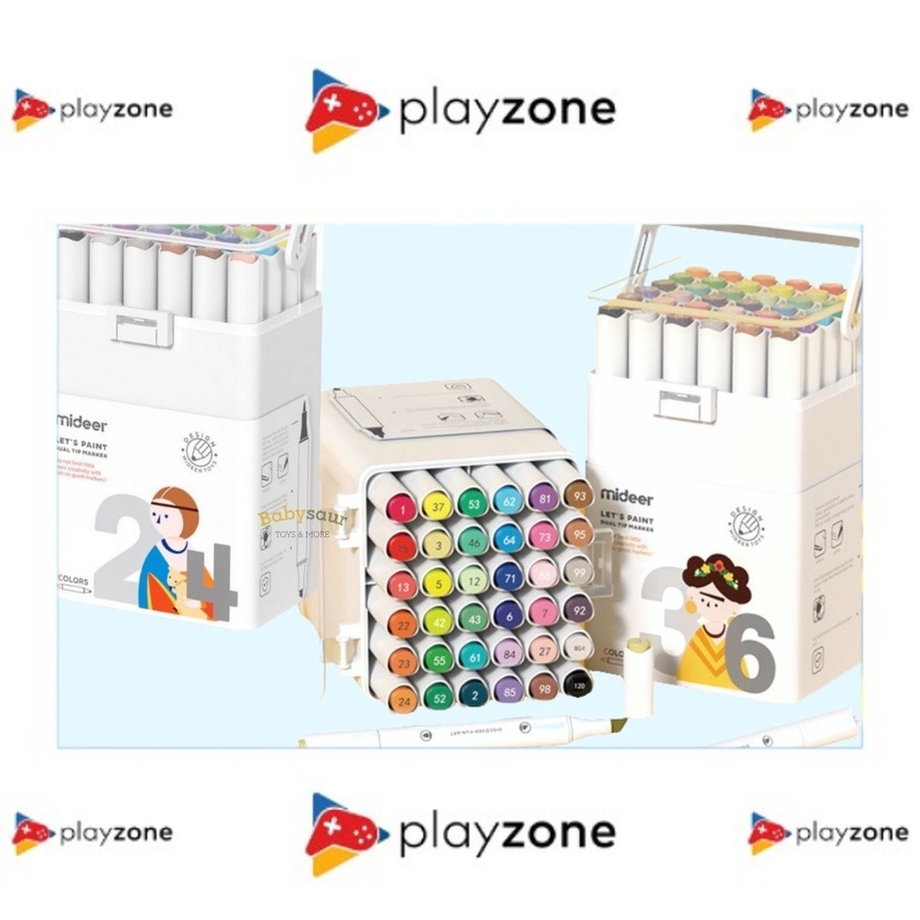 

Washable Marker Erasable Dual Tip Spidol Wipe Clean 24 / 36 Colors Warna Warni Mudah dihapus Anak