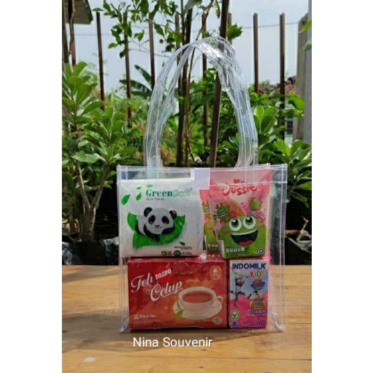 

Tas Mika Full polos Transparan (READY STOK) 20*10*20