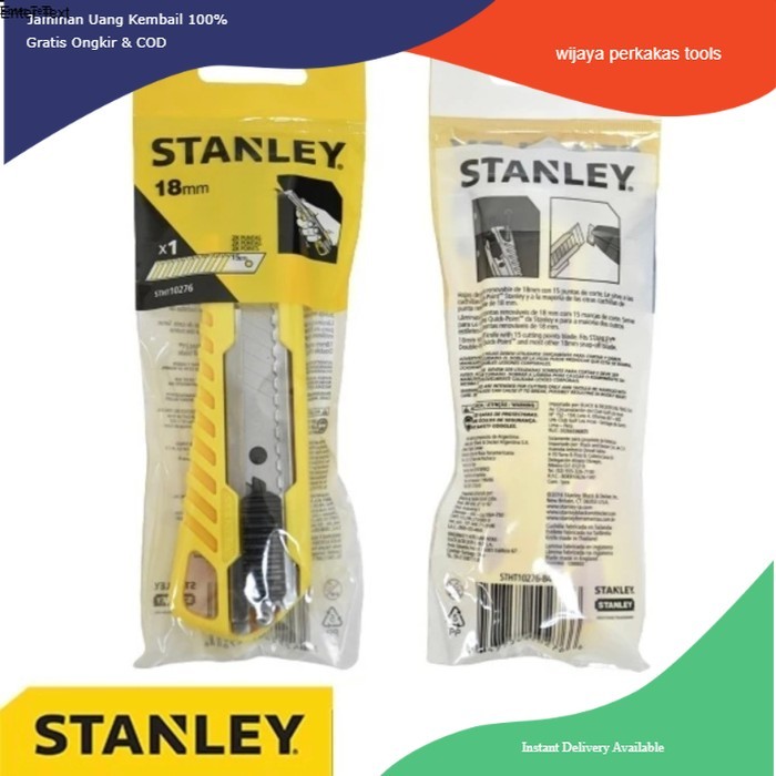 

Stanley pisau cutter 18 mm basic snap off knife stanley cutter