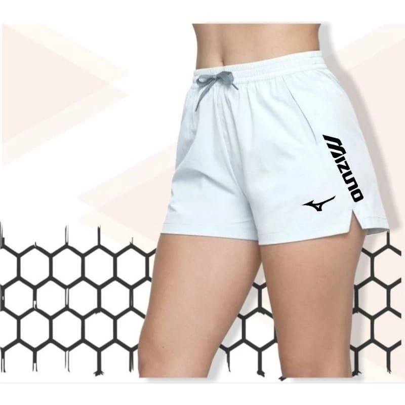 SPORTWEAR celana volly Mizuno cewek Belah Pinggir Press Body / celana pendek voli wanita tebal / cel