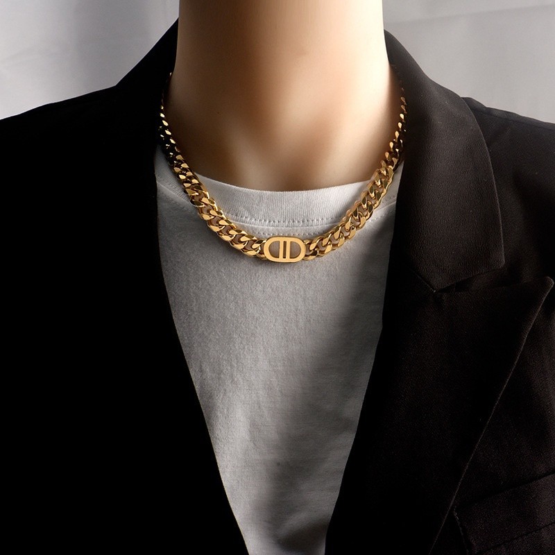 Kalung Titanium    Kalung Titanium Rantai Wanita Anti Karat  Kalung Retro Wanita Rantai