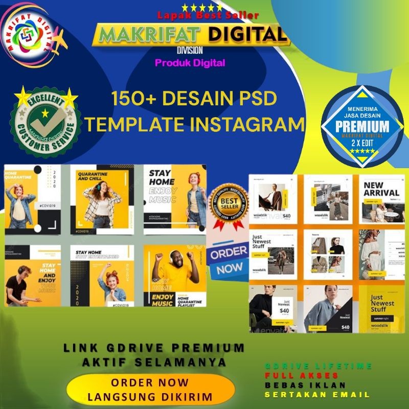 150+ DESAIN PSD TEMPLATE INSTAGRAM PREMIUM KIRIM VIA EMAIL GDRIVE PREMIUM AKTIF SELAMANYA
