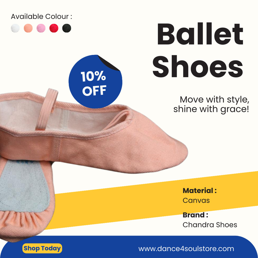 CANVAS DEWASA DANCE4SOUL - SEPATU CANVAS CHANDRA - BALLET - BALET - TARI - DANCE DEWASA Ukuran 40-43