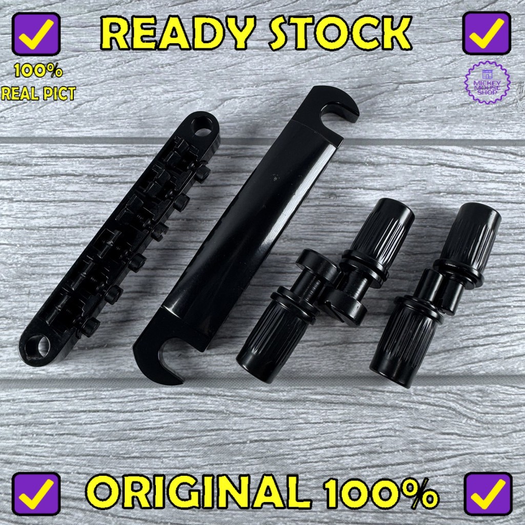MAXCHEER M0455-1 1 Set String Bridge Saddle Tune-O-Matic Bridge Tailpiece for GB LP Style Electric G
