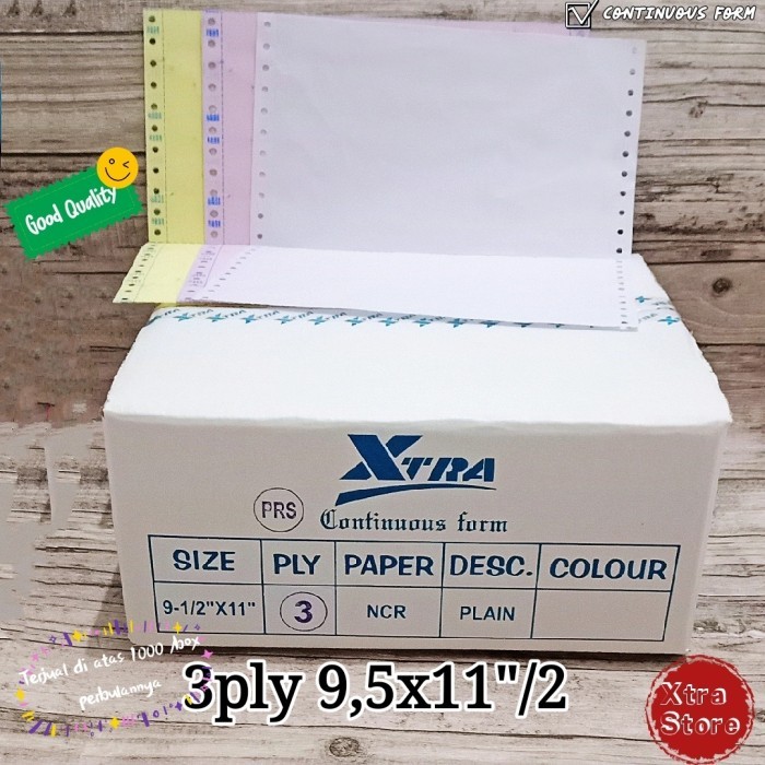 

best -kertas 3ply continous form 9.5x11"/2 500set