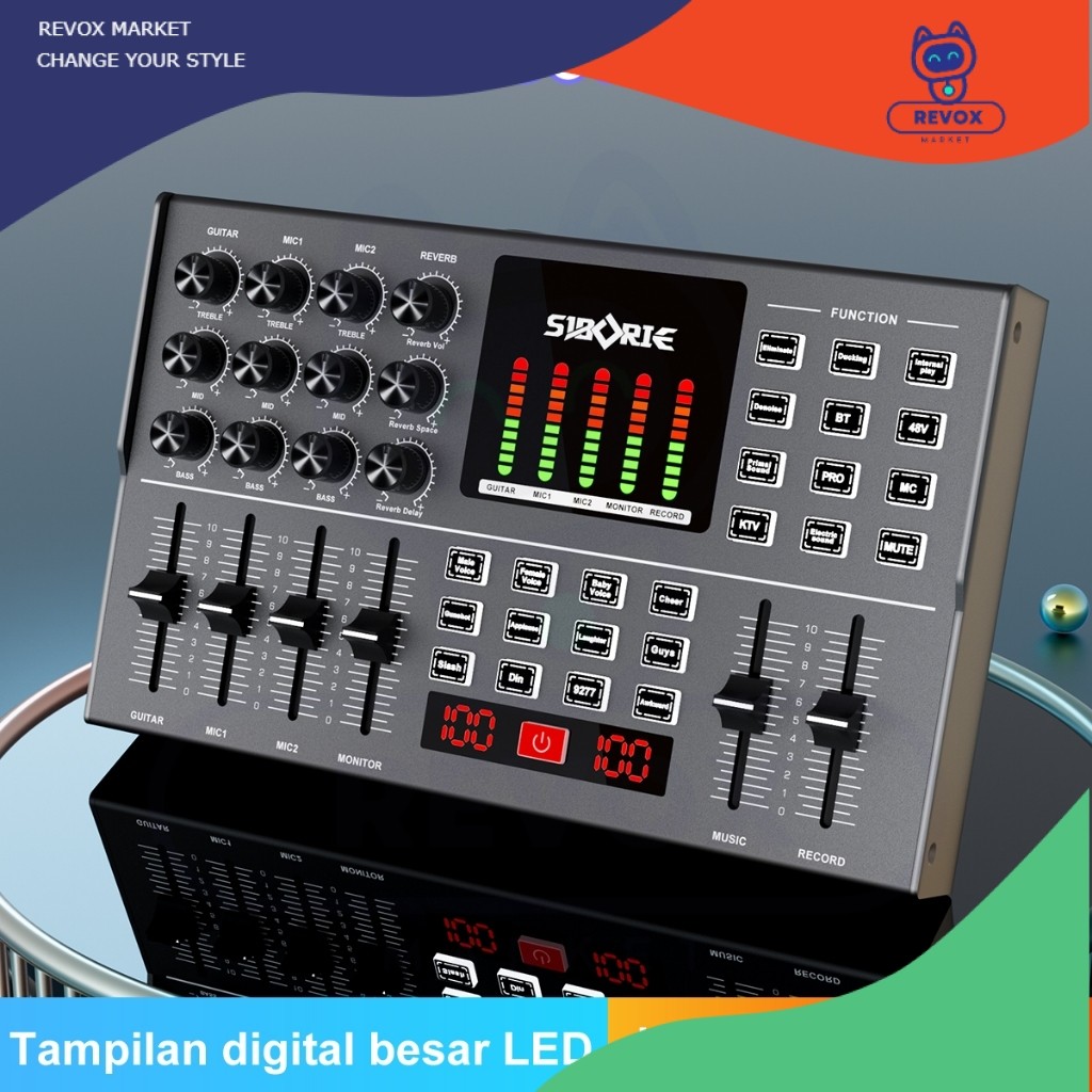 Revox - Siborie OTG Digital live soundcard Y12 dilengkapi dengan kabel OTG - REVOX MARKET