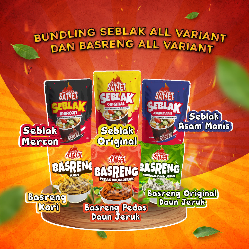 

Pentolan Satset Paket Bundling Seblak All Varian dan Basreng All Varian (Dapat 6)