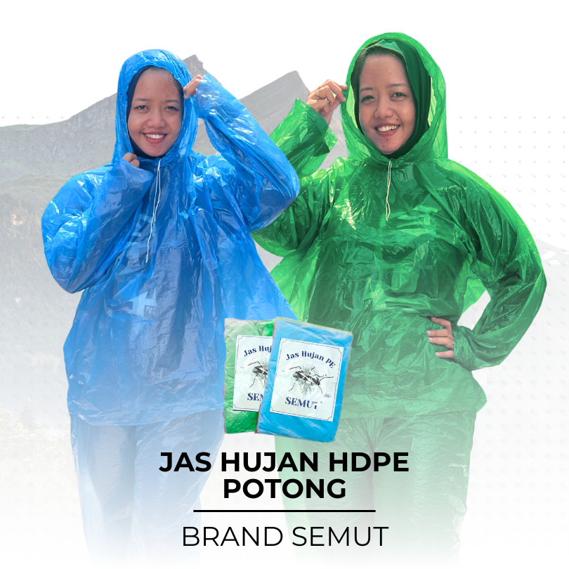 Jas Hujan Plastik Setelan Celana Semut Jas Hujan Kresek HDPE Celana Jaket Pria Wanita Semut