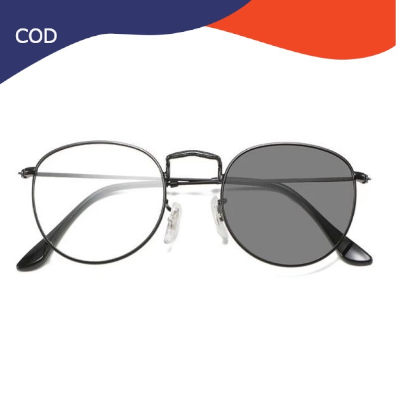 kacamata photocromic oval kacamata photocromic bulat hitam 2in1