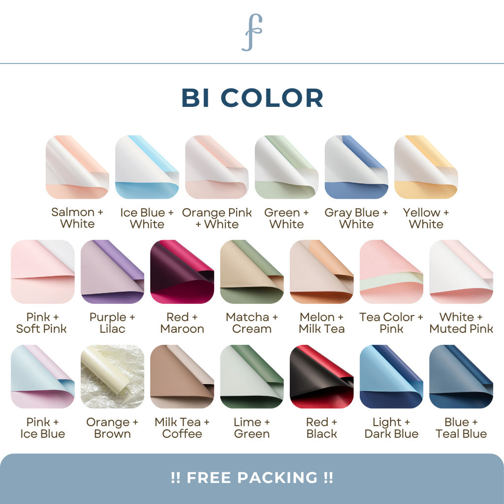 

[20 lmbr] Kertas Buket Bunga 2 Warna / Bi Color / Flower Wrapping Paper