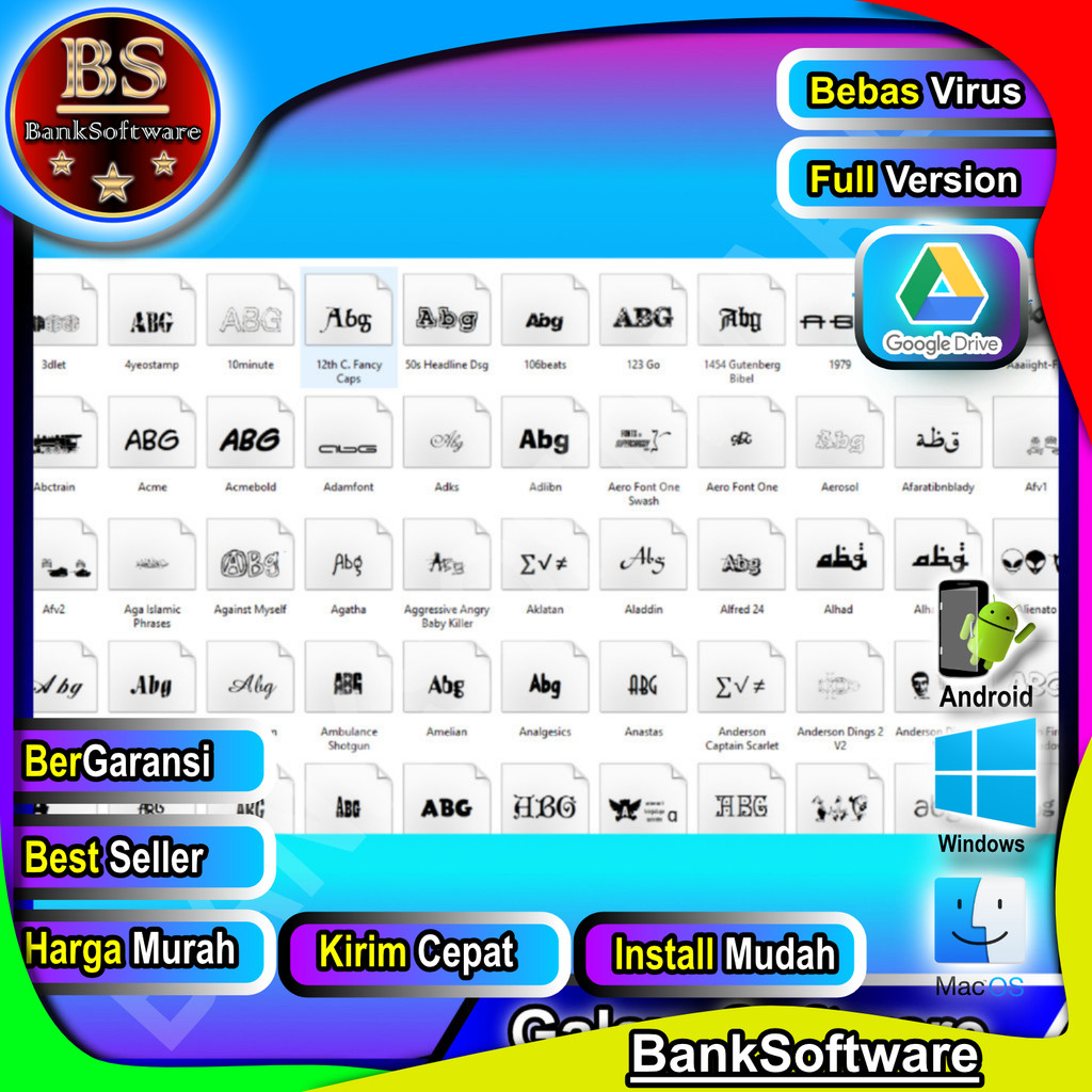 788 Font Pack Popular - AmazingSoftware