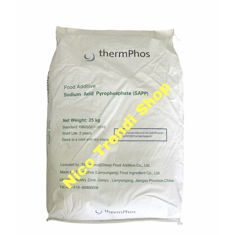 

SODIUM ACID PYROPHOSPHATE SAPP 1 KG Perenyah