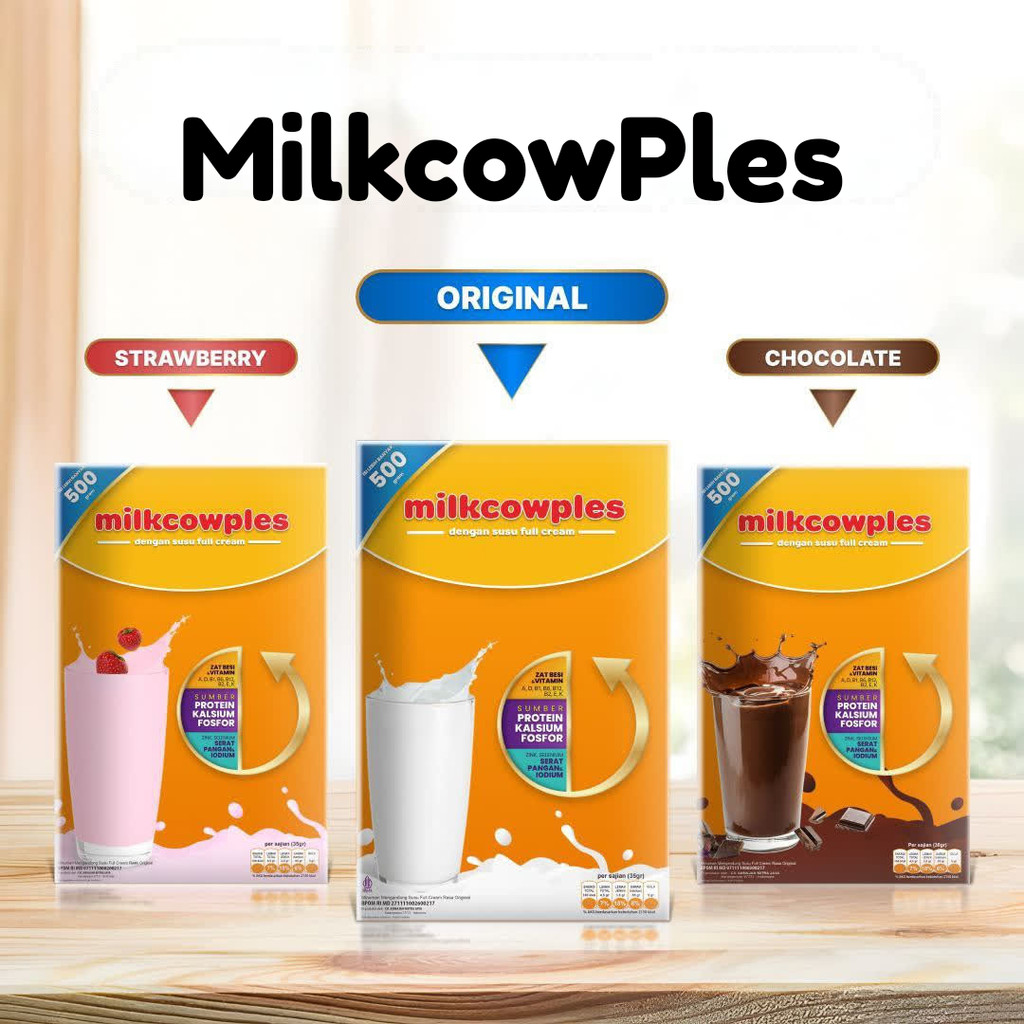 

(Promo) MilkcowPles fullcream, coklat dan stroberi susu gemuk plus tinggi badan 500gr