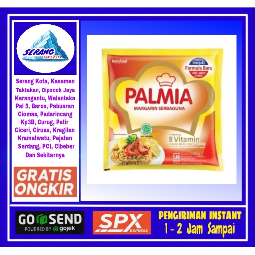 

Palmia Margarin Serbaguna 200gr, Serang Frozen