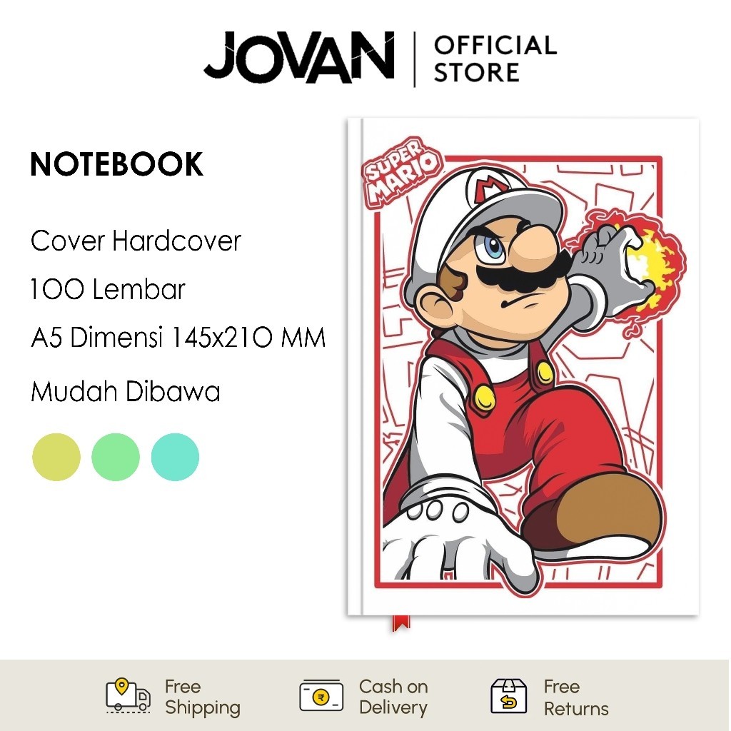

Notebook Hardcover Custom Super Mario Bros 5 Buku Tulis Catatan Note Agenda Planner Jurnal Diary Notebook Anime