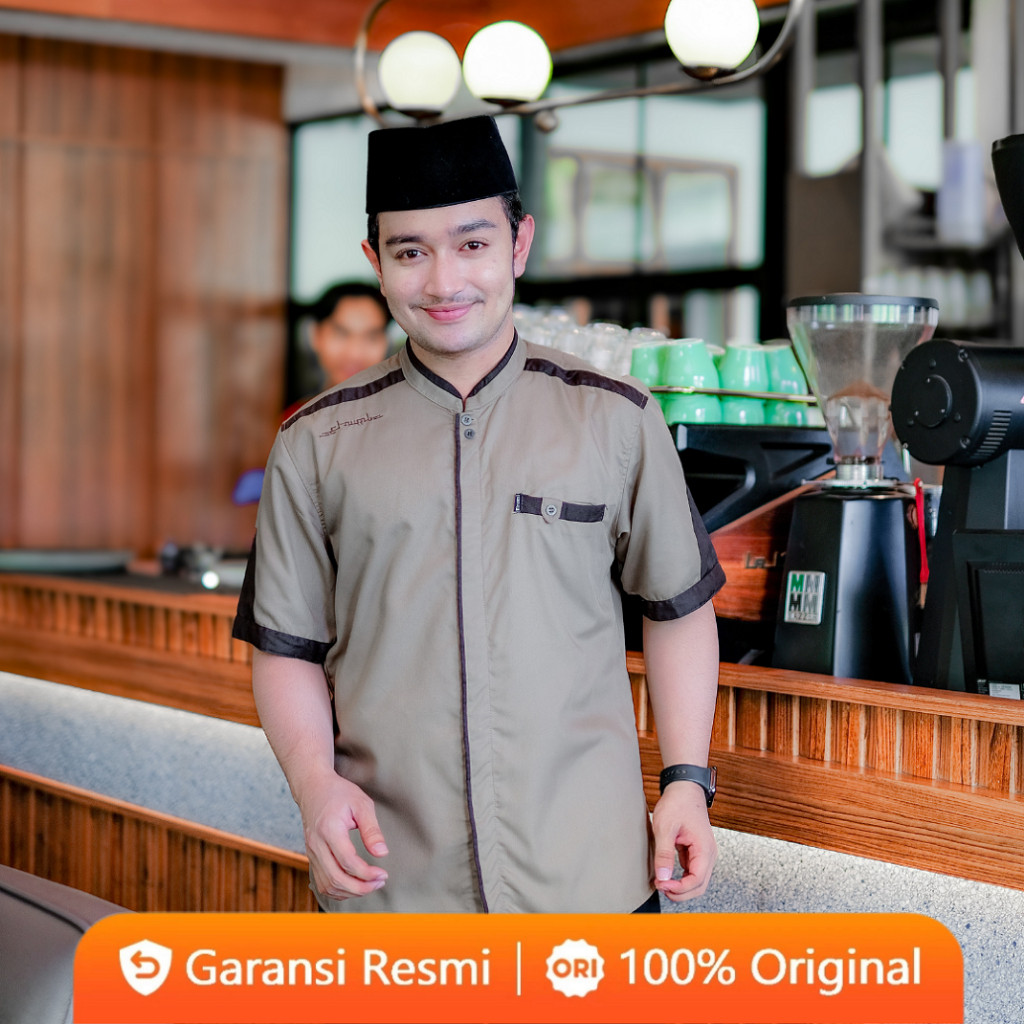 BAHAN ADEM / Baju Koko Pria Lengan Pendek Original El Rumi Motif Yisunsin