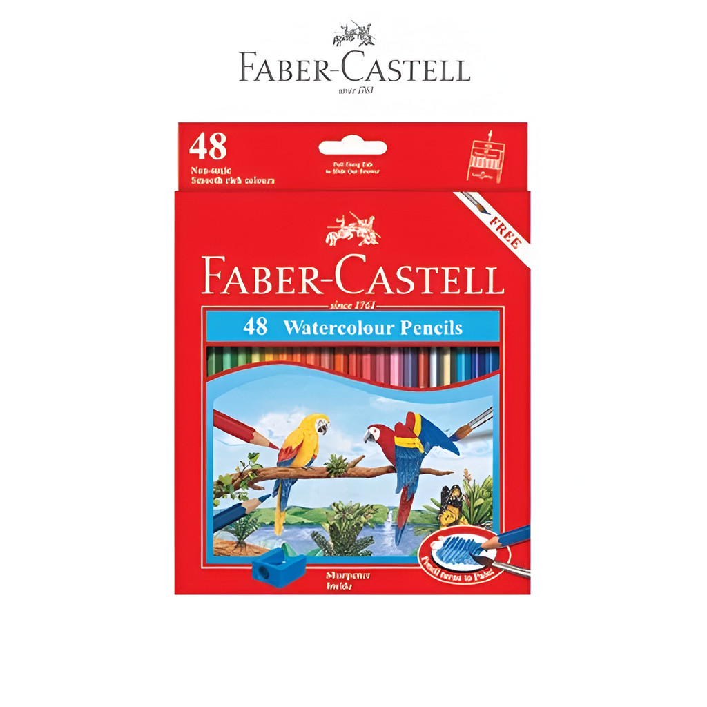 

Pensil Warna Faber Castell 48 Warna Watercolour / Free Kuas dan Rautan