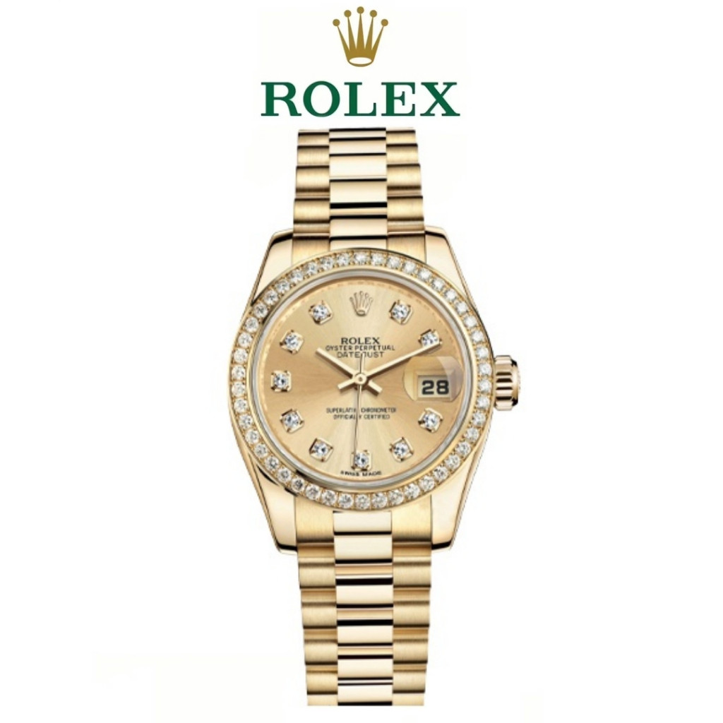 Rolex【100% Original】Original RΟLΕΧ Jam Tangan Wanita 179138-83138 Automatic 18K Gold Bahan Teflon 31