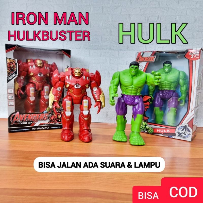 ORANSHOP MAINAN ROBOT HULK DAN IRON MAN HULKBUSTER AVENGERS UKURAN BESAR
