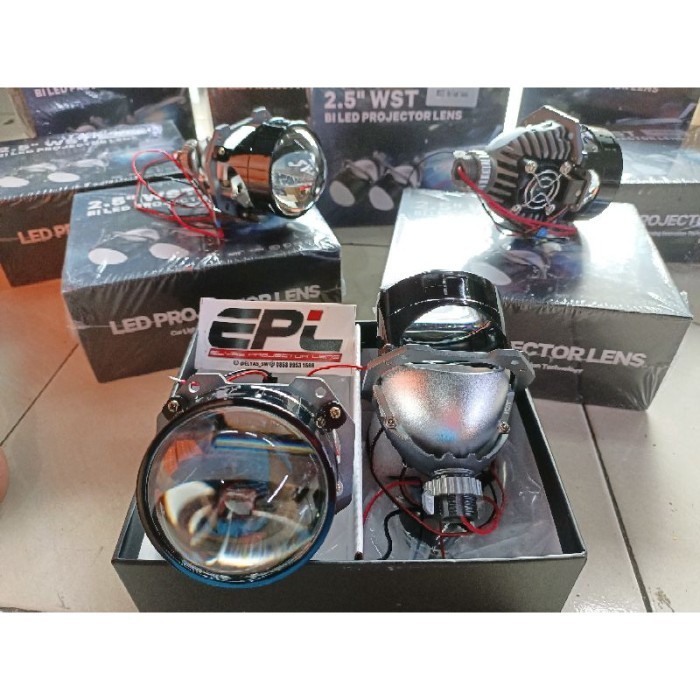 Proji led Biled projector wst IPHCAR 2'5inch Mh1 bluelens berkualitas