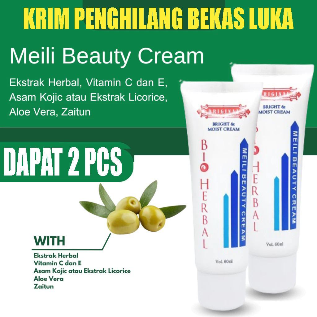 JM - 2 PCS [BPOM] Meilibahenling 100% Original Salep & Krim Bio Herbal Meili Penghilang Bekas Luka