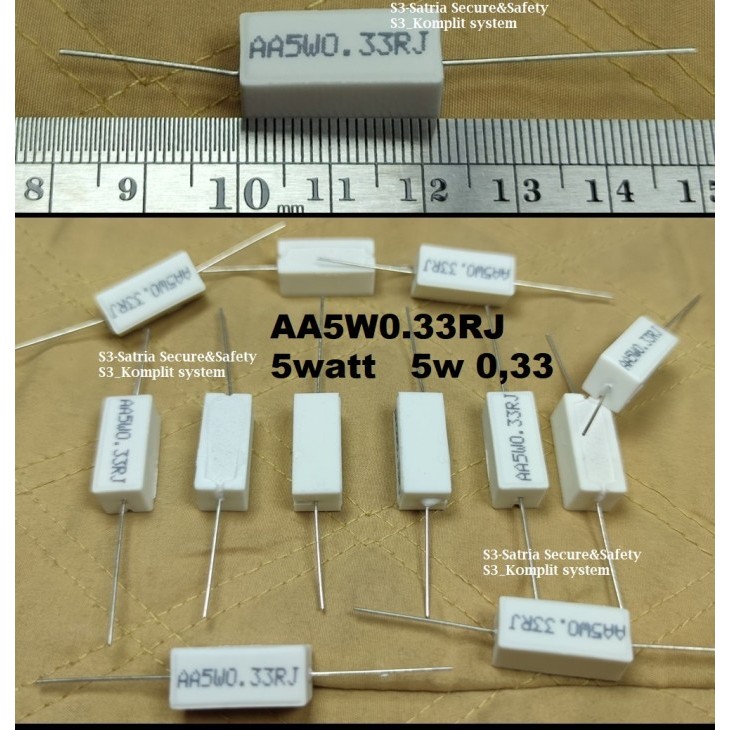 5W0.33RJ Kapur 5 W watt 0.33R Resistor 5W 5W0.33R 0.33 R 5Watt 0,33