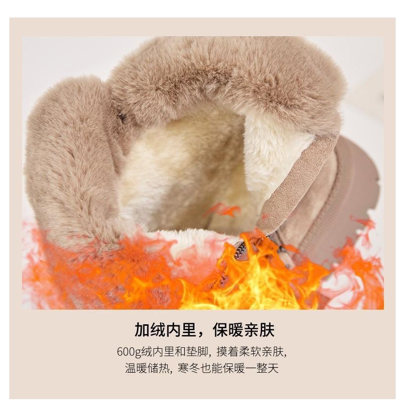 Sepatu bot salju wanita 2025    sepatu wanita beludru sepatu bot hangat  sepatu katun tebal sepatu b