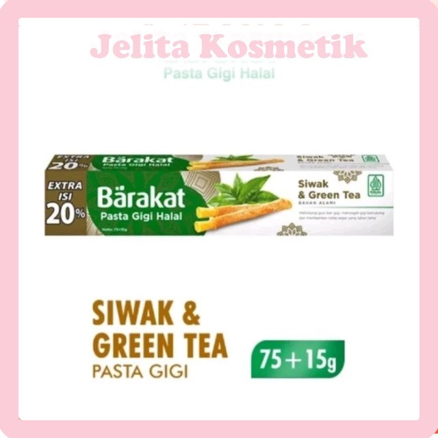 Barakat Pasta Gigi Siwak & Greentea Tube 75+15gr | Odol Barakat Siwak original