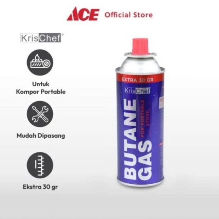 KRISCHEF 250 Gr Gas Butana Untuk Kompor Portable