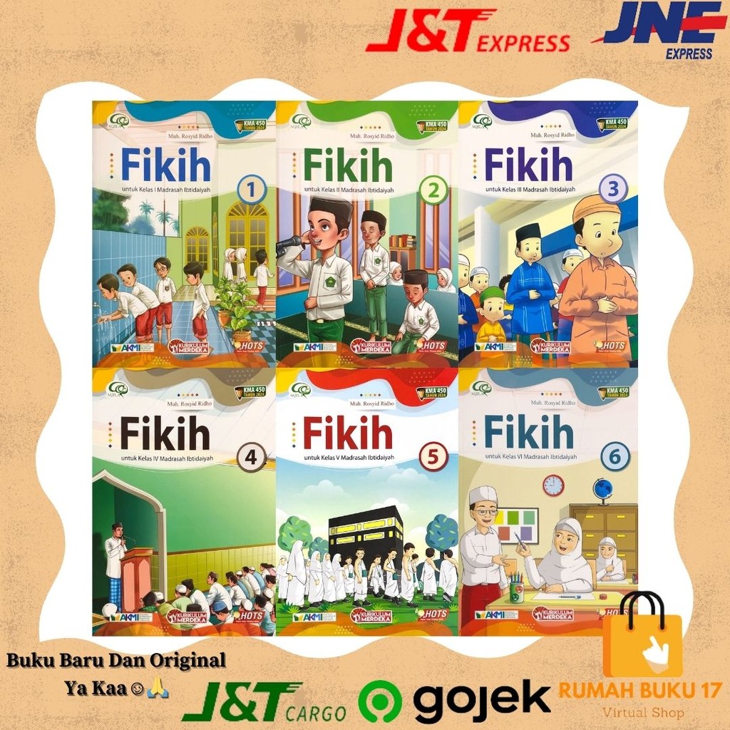 Buku Aqila Fikih KMA 450 Kelas 1 2 3 4 5 6 SD/MI Kurikulum Merdeka Penerbit Tiga Serangkai