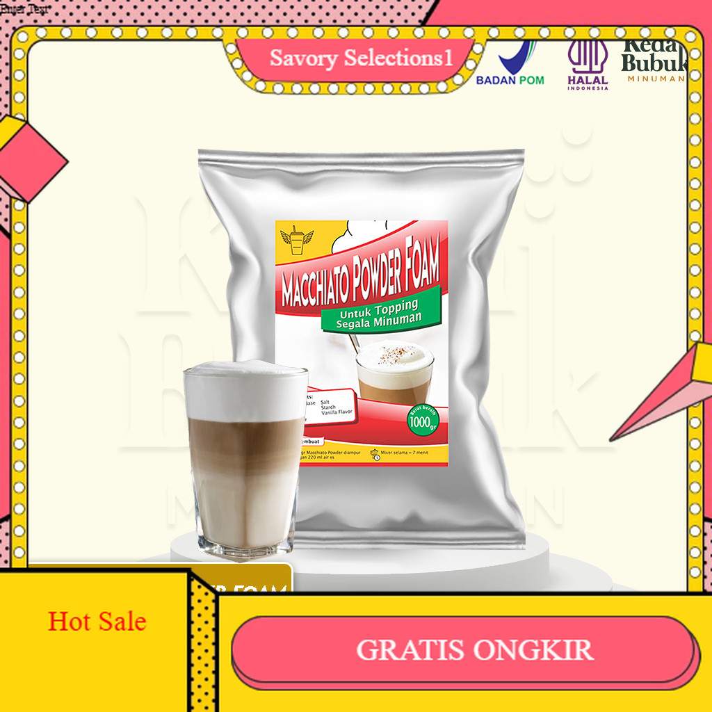 

【SAVORY】 FLASH SALE!! Javaland Topping Macchiato Foam 1Kg | Topping Minuman Kekinian | Powder drink | Café Premium | Premix