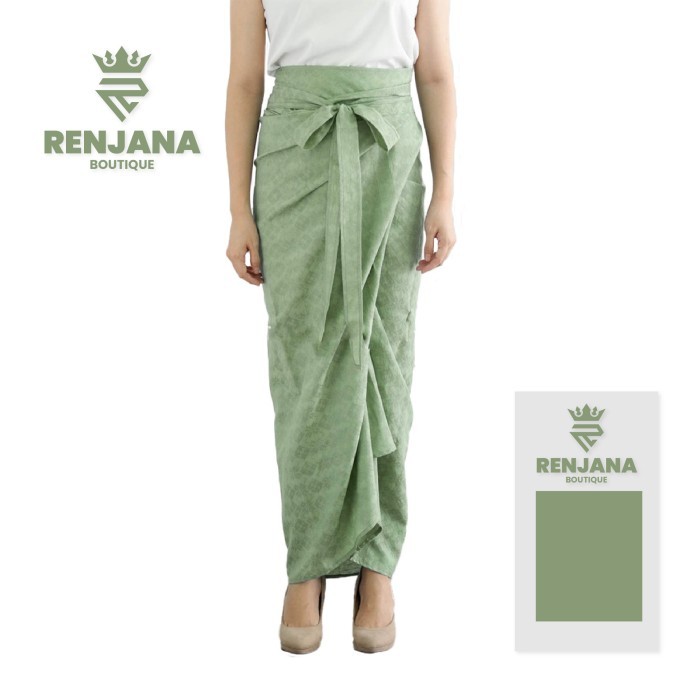 "SKY.LD" -  TERLARIS rok lilit doby polos premium - sage, All Size