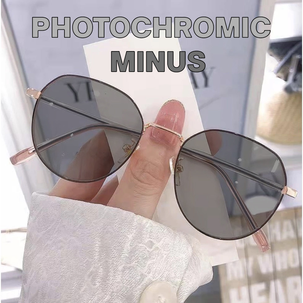 RB5 Kacamata Minus Photocromic / Anti Radiasi 2 In 1 Fotokromik Minus Pria Wanita Zhijing 07