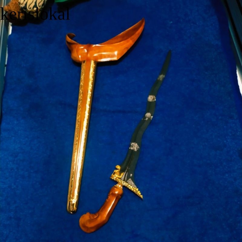 Keris singo barong kinatah mas asli luk 5 KL8